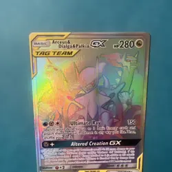 Arceus & Dialga & Palkia GX Cosmic Eclipse 258/236 SM Secret Rare pokemon NM - Image 4