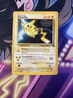 Pikachu #4 - WOTC WB The First Movie Black Star Promo Pokemon TCG DMG - Image 1