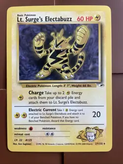 Lt. Surge’s Electabuzz 27/132 Gym Heroes Pokemon TCG - Image 1