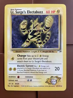Lt. Surge’s Electabuzz 27/132 Gym Heroes Pokemon TCG - Image 2