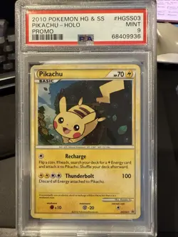 PSA 9 - 2010 POKEMON HEARTGOLD & SOULSILVER PROMO #HGSS03 PIKACHU-HOLO - Image 1