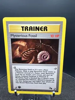 Pokemon TCG Fossil 1st Edition Mysterious Fossil Trainer 62/62 - Image 2