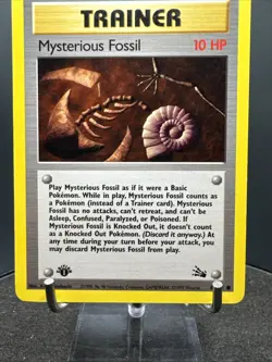 Pokemon TCG Fossil 1st Edition Mysterious Fossil Trainer 62/62 - Image 5