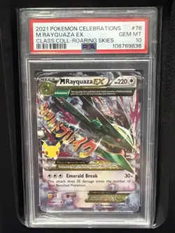M Rayquaza EX 76 Celebrations Classic Collection Pokemon PSA 10 *983 - Image 1