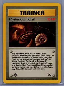 Pokemon TCG Mysterious Fossil Fossil 62/62 Regular 1st Edition Common NM - Image 1