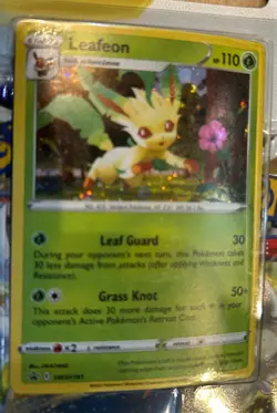 Factory-Sealed Pokemon TCG Brilliant Stars Sword & Shied Leafeon Promo 3-Pack - Image 3