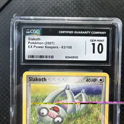 Pokemon Slakoth 2007 63/108 Common EX Power Keepers CGC 10 - Image 3