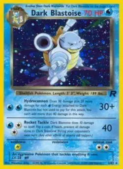 Dark Blastoise - 3/82 - Holo Rare - Unlimited Edition LP, English Pokemon Team R - Image 1