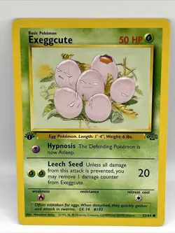Pokemon Exeggcute 52/64 Jungle-1st Edition Regular MP - Image 1