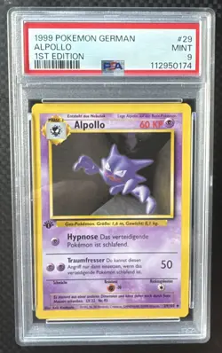 Pokemon Haunter 1st Edition Base Set PSA 9 German Alpollo 29 Mint - Image 1