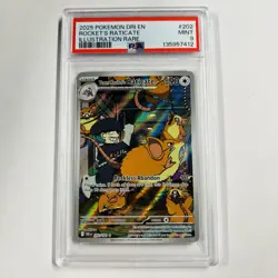 TEAM ROCKET'S RATICATE #202 ILLUSTRATION RARE 2025 POKEMON DRI EN PSA 9 MINT - Image 3