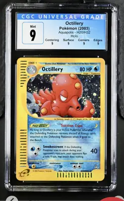 Pokemon Aquapolis Octillery holo H20/H32 CGC Mint 9 - Image 1