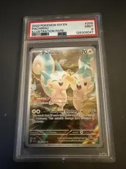 Pokemon Scarlet and Violet PACHIRISU - ILLUSTRATION RARE - 208/198 - PSA 9 - Image 1