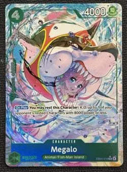 One Piece Megalo Alternate Art Foil Near Mint The Azure Sea’s Seven EB04-018 - Image 1