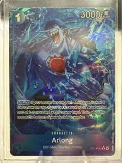One Piece - Arlong - Alt Art Parallel Rare OP14-042 The Azure Sea's Seven - NM - Image 1