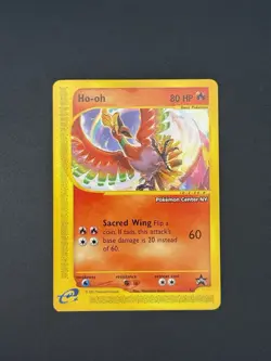 Pokemon Card Black Star Promo Ho-oh 52 Pokemon Center NY Stamped E Series WOTC - Image 1