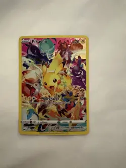 Pokemon Pikachu TCG Full Art Secret Rare Holo Card 160/159 Crown Zenith - Image 1