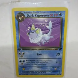 Dark Vaporeon Team Rocket 45/82 1st Edition Vintage Card Pokemon TCG WOTC NM - Image 1