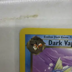 Dark Vaporeon Team Rocket 45/82 1st Edition Vintage Card Pokemon TCG WOTC NM - Image 2