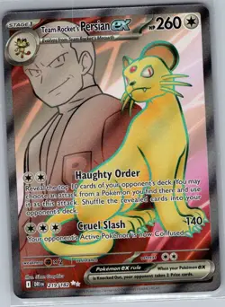 Team Rocket's Persian ex 219/182 SV10: Destined Rivals - Pokemon Card - NM - Image 1