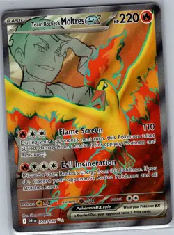 Team Rocket's Moltres ex 208/182 SV10: Destined Rivals - Pokemon Card - NM - Image 1