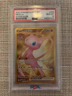 PSA 10 Mew ex Hyper Rare 205/165 Pokemon Card Scarlet & Violet 151 2023 GEM MINT - Image 1