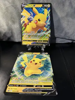 Pokemon TCG Pikachu V Pokemon Oversized Promos Holo Promo 2 Card Lot Jumbo Nm - Image 1