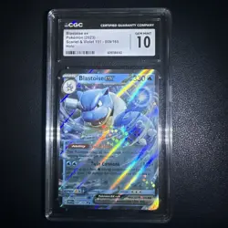 Blastoise 2023 Pokemon Scarlet & Violet Card 151 English 009/165 ex Holo CGC 10 - Image 1