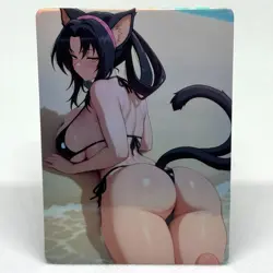 High School DxD Kuroka Toujou Goddess Anime Waifu ACG Foil Card - Image 1