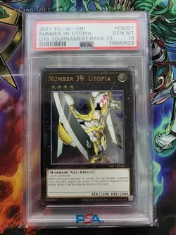 PSA 10 - Ultimate Rare - Number 39: Utopia OP17-EN001 OTS Pack 17 Yugioh Card - Image 1