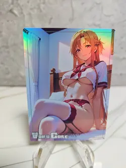 Asuna Trading Card Waifu Goddess Story Anime Girl holo Karte Manga Full Art - Image 1