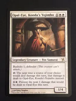 1x Opal-Eye, Konda's Yojimbo (17) Betrayers of Kamigawa MP MTG Magic x1 MKE - Image 1