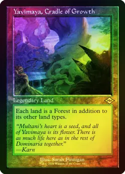 1x ETCHED FOIL Yavimaya, Cradle of Growth Retro Frame MTG Modern Horizons 2 - Image 1