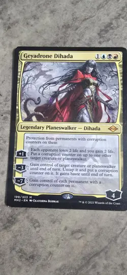 Geyadrone Dihada Modern Horizons 2 Regular Mythic MTG LP Legendary Planeswalker - Image 1