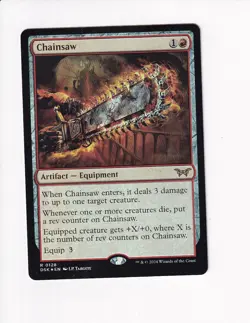 MAGIC THE GATHERING MTG DUSKMOURN FOIL CHAINSAW - Image 1