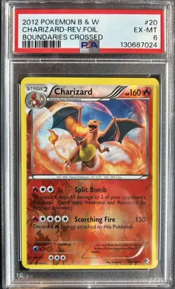 2012 Pokemon Boundaries Crossed Charizard Reverse Foil - PSA 6 - Image 1