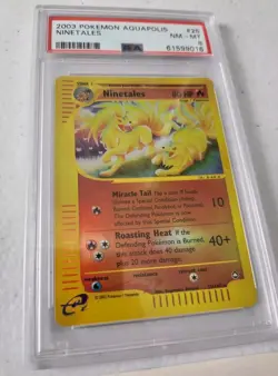 Ninetales 25/147 - Aquapolis *PSA 8 - NM-MT* Reverse Holo Pokemon Card - Image 2