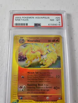 Ninetales 25/147 - Aquapolis *PSA 8 - NM-MT* Reverse Holo Pokemon Card - Image 4