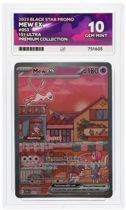Pokemon TCG Mew EX SVP053 SV 151 Black Star Promo Ace 10 Perfect Subgrades - Image 1