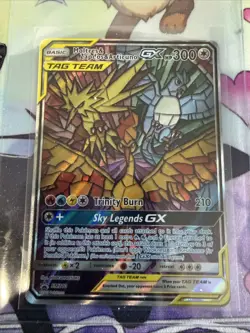 Pokemon TCG Moltres Zapdos Articuno GX SM210 Stained Glass Promos Holo - Image 1