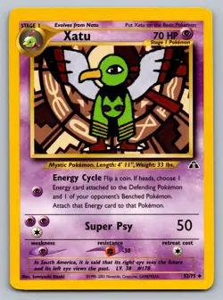 Pokemon TCG Neo Discovery Xatu 52/75 - Image 1
