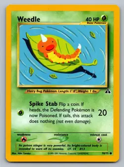 Pokemon TCG Neo Discovery Weedle 70/75 - Image 1
