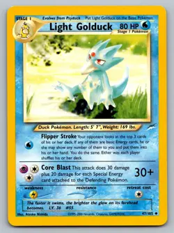 Pokemon TCG Neo Destiny Light Golduck 047/105 - Image 1
