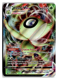 Celebi VMAX Ultra Rare Grass Holo SWSH06: Chilling Reign #008/198 [NM] Pokemon T - Image 1