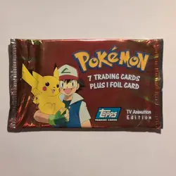Pokemon Booster Topps - TV Animation Edition Leer, English - Ash/Pikachu Artwork - Image 1