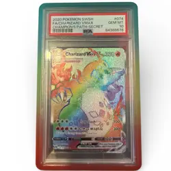 Charizard VMAX 074/073 PSA 10 Secret Rainbow Rare Pokemon Champion's Path - Image 1