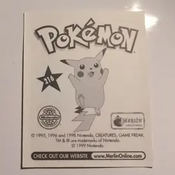 Pokemon - Weezing - Topps Merlin Sticker - Series 1 - #216/240 - 1999 - Image 2
