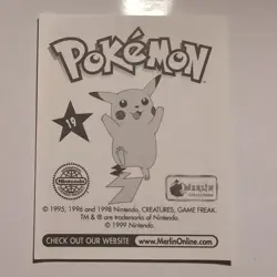 Pokemon - Rattata - Topps Merlin Sticker - Series 1 - #19/240 - 1999 - Image 2