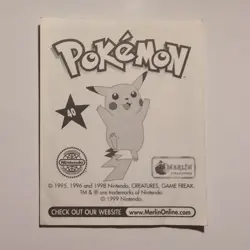 Pokemon - Wigglytuff - Topps Merlin Sticker - Series 1 - #40/240 - 1999 - Image 2
