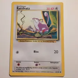Rattfratz / Rattata - Pokemon TCG Karte - Base Set - 61/102 - 1999 - Deutsch - Image 1